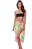 Spun Scarves Scarf Hawaiian Paradise / Lime Hawaiian Paradise Sarong Wrap in Lime