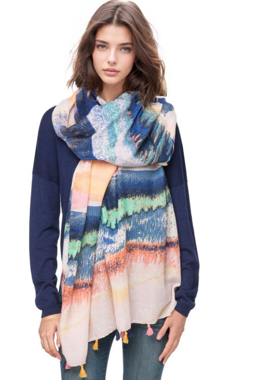 Spun Scarves Scarf Mystic Sunrise / Multi Mystic Sunrise Coverup Sarong Scarf