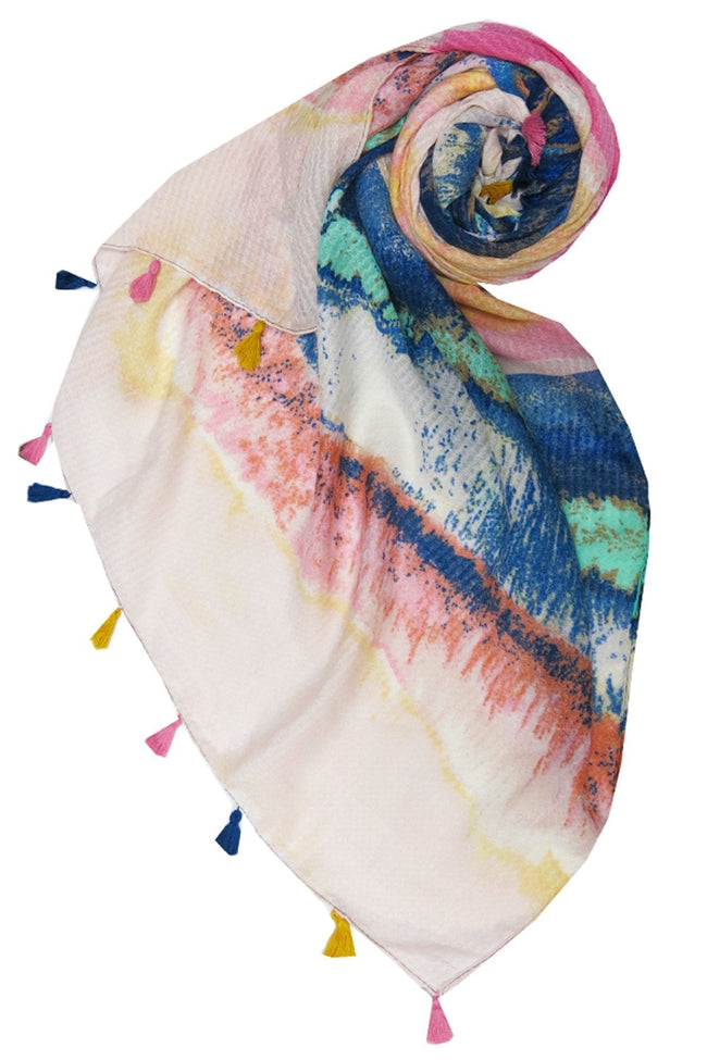 Spun Scarves Scarf Mystic Sunrise / Multi Mystic Sunrise Coverup Sarong Scarf