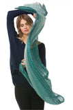 Spun Scarves Scarf Ombre Waffle Weave / Blue Ombre Waffle Weave Hand Loomed Wrap Scarf