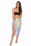 Spun Scarves Scarf Paisley Whisps / Blue Paisley Whisps Sarong Wrap in Blue