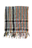 Spun Scarves Scarf Picnic Plaid Fringe Square Unisex Cotton Scarf