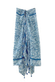 Spun Scarves Scarf Sumatra Stamp / Blue Sumatra Stamp Print Scarf Wrap
