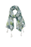 Cabana Party Soft and Sheer Tassel Print Scarf Wrap Sarong