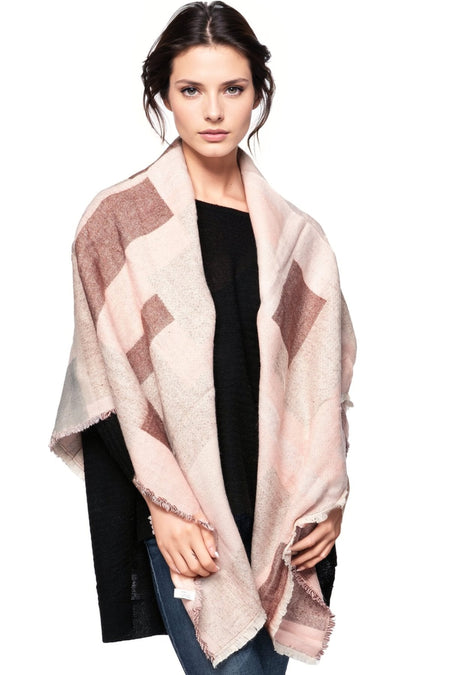 Hand Knit 2-Way Net Infinity Scarf in Tan by Spun