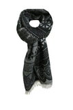 Spun Scarves Wrap Black / One Size Snowflake Intarsia Blanket Wrap