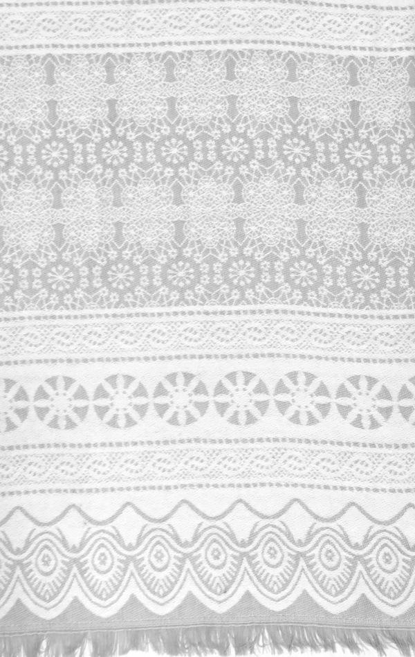 Spun Scarves Wrap Snowflake Intarsia Blanket Wrap