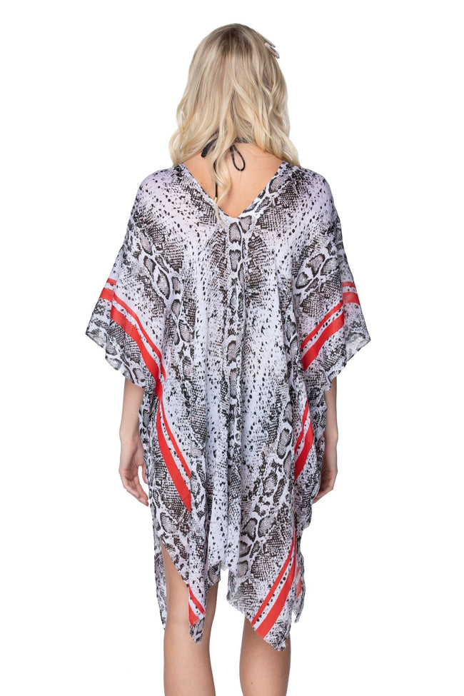 Striped Scales V - Neck Coverup Sundress - Subtle Luxury