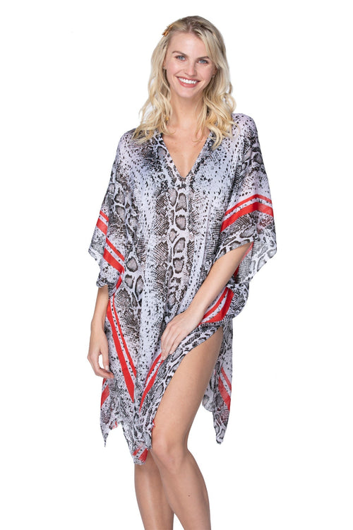 Striped Scales V - Neck Coverup Sundress - Subtle Luxury