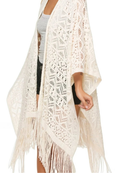 subtle-luxury-Joplin Boho Novelty Knit Long Fringe Poncho 2