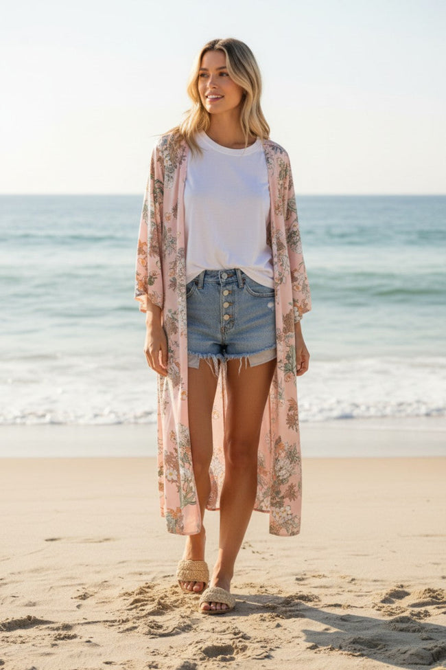 subtle-luxury-Kimono Coverup Wrap Robe in Spring Bouquet Print 2