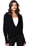 Subtle Luxury Cardigan 100% Cashmere Multi Wear Thermal Pullover / M/L / Black 100% Cashmere Thermal Pullover Sweater