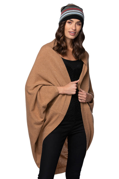 Subtle Luxury Cardigan 100% Cashmere Nessa Wrap / One Size / Biscuit Nessa Washable Cashmere Wrap in Biscuit