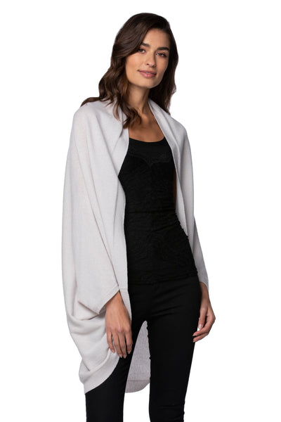 Subtle Luxury Cardigan 100% Cashmere Nessa Wrap / One Size / Pearl Nessa Washable Cashmere Wrap