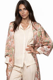 Subtle Luxury Cardigan Bed to Brunch Kimono Coverup Robe in Peony Pink Petals