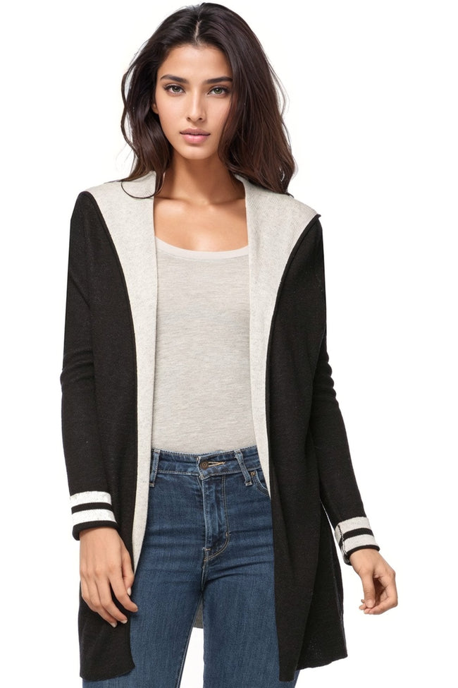 Subtle Luxury Cardigan L/XL / Smoke-Black / Zen Blend Maddie Reversible Hoodie Sweater in Smoke/Black