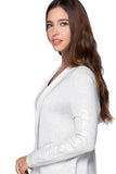 Subtle Luxury Cardigan Maddie Reversible Zen Blend Hoodie with Embroidery on Sleeves