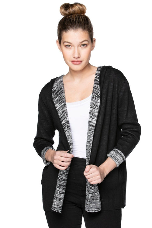 Subtle Luxury Cardigan S/M / Black/Smoke / Zen Blend Maddie Contrasting Hoodie Sweater
