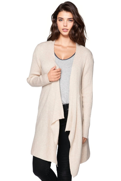 Subtle Luxury Cardigan S/M / Oat / Zen Blend Zen Blend Joy Ribbed Knit Sweater Open Front Cardigan