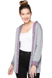 Subtle Luxury Cardigan S/M / Smoke/Concord / Zen Blend Maddie Contrasting Hoodie Reversible Sweater
