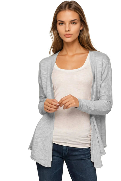 Subtle Luxury Cardigan Swing into Spring Slub Yarn Sweater Cardigan