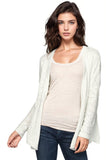 Subtle Luxury Cardigan Swing Jacket / S/M / Mint Swing into Spring Slub Yarn Sweater Cardigan