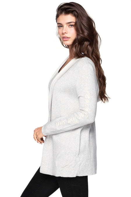 Ella Lace Up Detail Pullover Cotton Cashmere Sweater