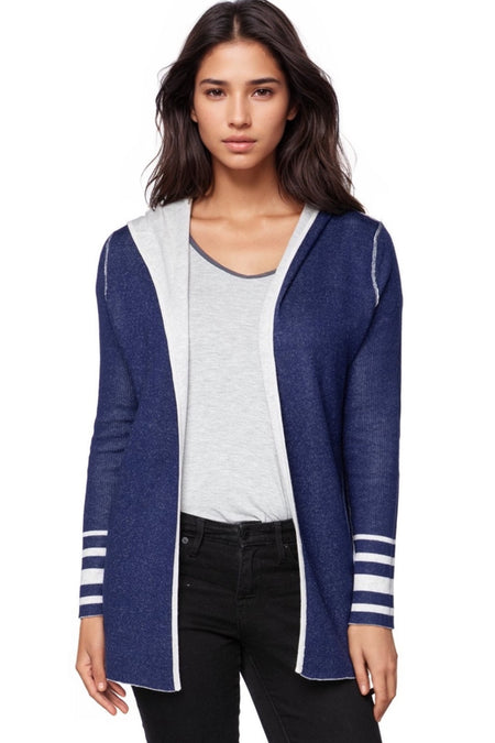 Cross Back Pullover Sweater Knit - with Woven Mix Panels