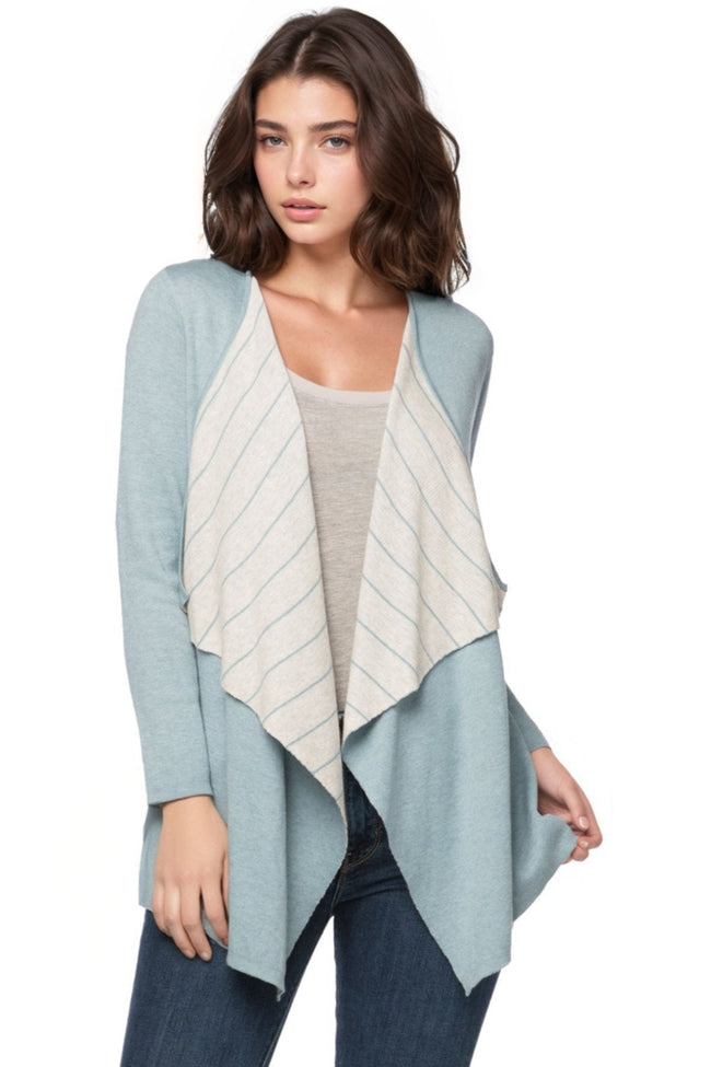Subtle Luxury Cardigan Zen Blend Pamela Reversible Open Sweater Cardigan Knit