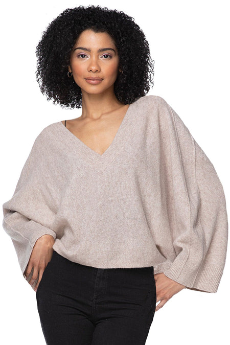 100% Cashmere Reversible Easy V-Neck Sweater - Resort