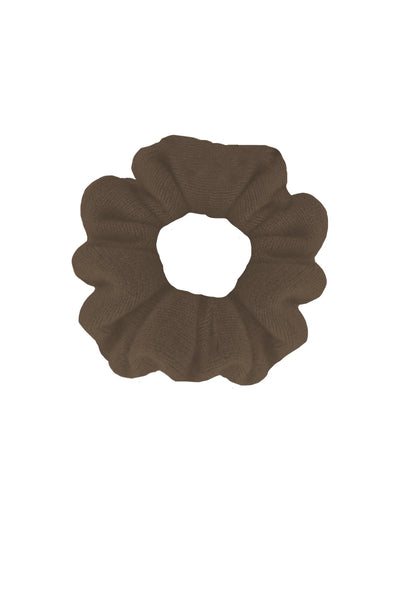 Subtle Luxury Cashmere Coco / One Size 100% Cashmere Large Luxury Hair Scrunchie