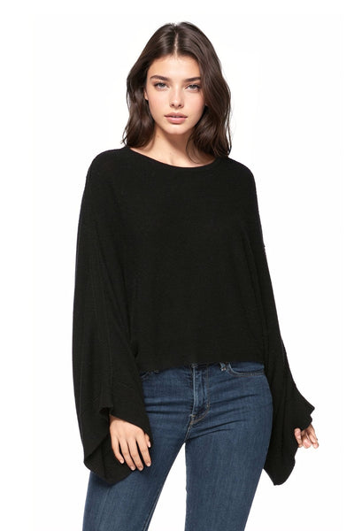 Subtle Luxury Cashmere Harbor Crew / One Size / Black 100% Cashmere Harbor Crewneck Sweater