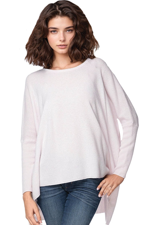 Subtle Luxury Cashmere Sweater Cashmere Loose & Easy Crew Sweater in Cardamom / XS/S 100% Cashmere Loose & Easy Crew Sweater in Cardamom Lt Pink
