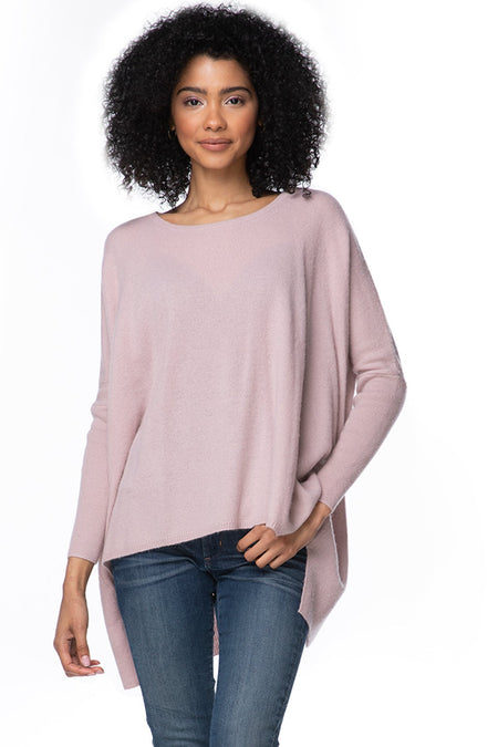 Nelly Washable Cashmere V-neck Pullover in Cranberry