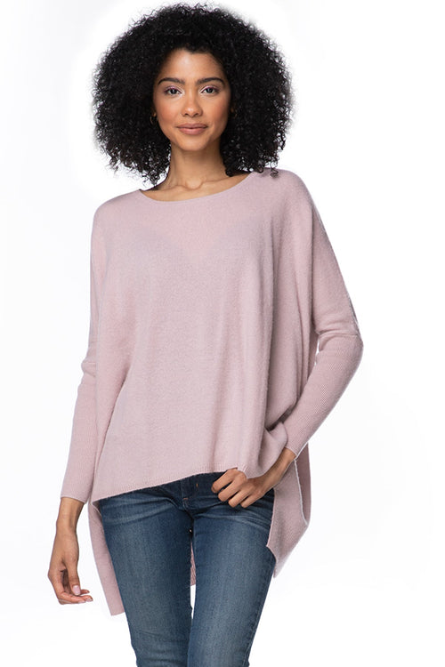 Subtle Luxury Cashmere Sweater Cashmere Loose & Easy Crew Sweater in Rose Dust / XS/S 100% Cashmere Loose & Easy Crew Sweater in Rose Dust