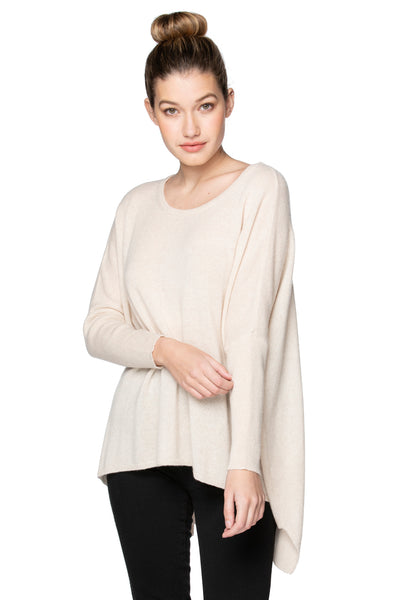 Subtle Luxury Cashmere Sweater Cashmere Loose & Easy Crew Sweater / S/M / Champagne 100% Cashmere Loose & Easy Crew Favorite Sweater