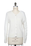 Subtle Luxury Cashmere Sweater Favorite Button Up Cardigan / M/L / Snow 100% Cashmere Favorite Button Up Cardigan Sweater Knit