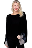 Subtle Luxury Cashmere Sweater Harbor Color Block / One Size / Black Combo 100% Cashmere Harbor Color Block Crew Sweater