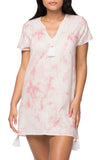 Subtle Luxury Cotton Dress Amelia Kaftan / S/M / TD-Tie Dye Pink Amelia V Neck Tassel Dress