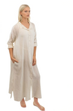 Subtle Luxury Dress Cotton Gauze with Lurex Stripe Daydreamer Maxi Dress