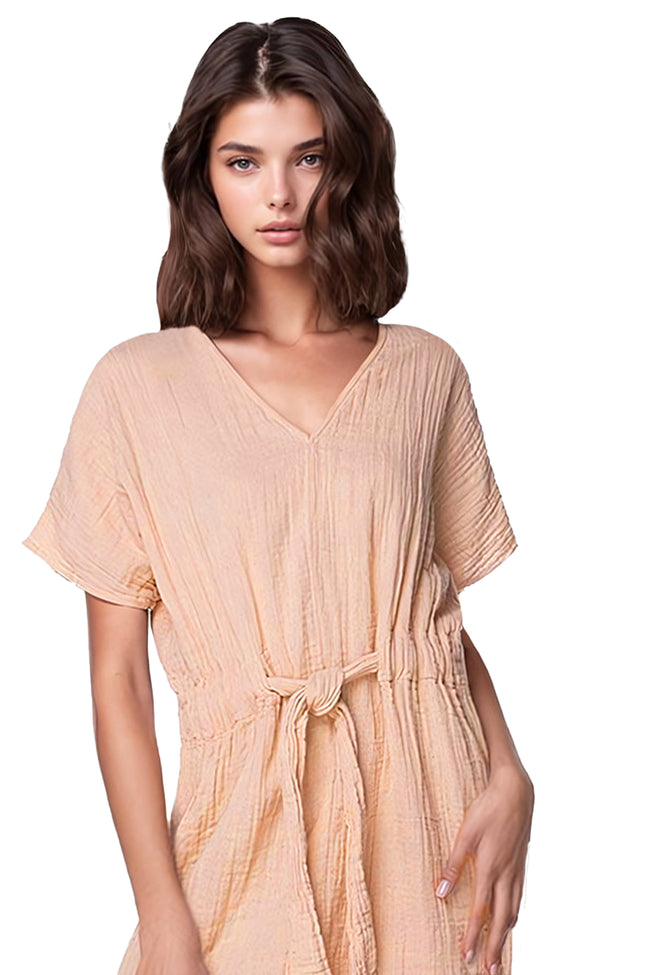 Subtle Luxury Dress Double Gauze Cotton Washed Solid Bella Dress