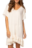 Subtle Luxury Dress S/M / Ivory / Zen Blend Zen Blend Cathy V-Neck Ruffle Dress