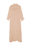 Subtle Luxury Dress S/M / Sand / 100% Cotton Double Gauze Getaway Double Gauze Cotton Maxi Button  Dress - Solid