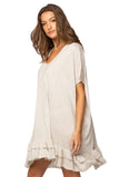 Subtle Luxury Dress S/M / Surf / Zen Blend Zen Blend Cathy V-Neck Ruffle Dress