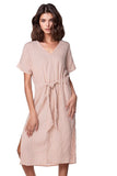 Subtle Luxury Dress XS/S / Dust / 100% Cotton Double Gauze Double Gauze Cotton Washed  Bella Dress in Solids