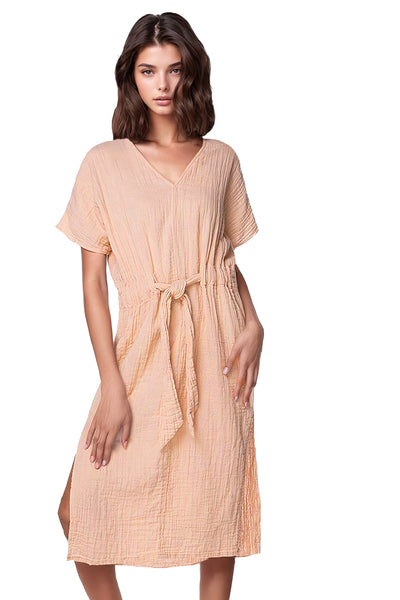Subtle Luxury Dress XS/S / Dust / 100% Cotton Double Gauze Double Gauze Cotton Washed Solid Bella Dress