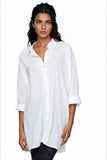 Subtle Luxury Dress XS/S / Mint / 100% Cotton Lawn Ziggy Button Down Embroidery Shirt Dress in Washed 100% Cotton