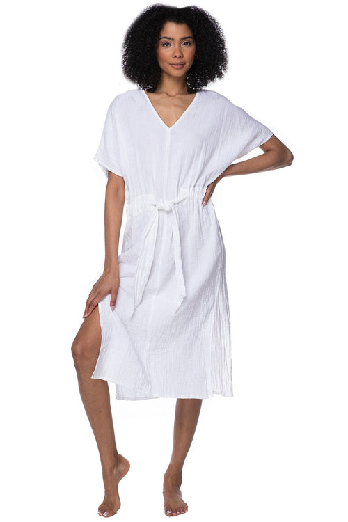 Subtle Luxury Dress XS/S / White / 100% Cotton Double Gauze Double Gauze Bella Dress in White