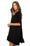Subtle Luxury Dress Zen Blend Cathy V-Neck Ruffle Dress