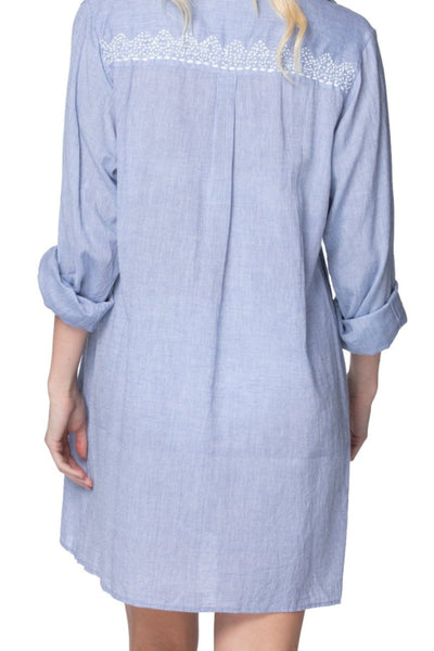 Subtle Luxury Dress Ziggy Button Down in Chambray